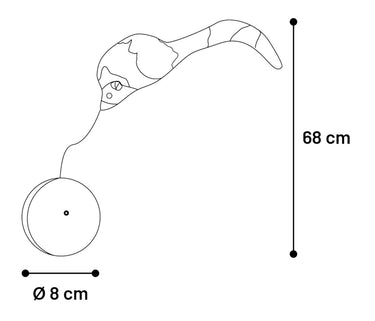 Flamingo Boula Moving Ball with Mouse Grey Electronic Cat Toy - Grey 8cm